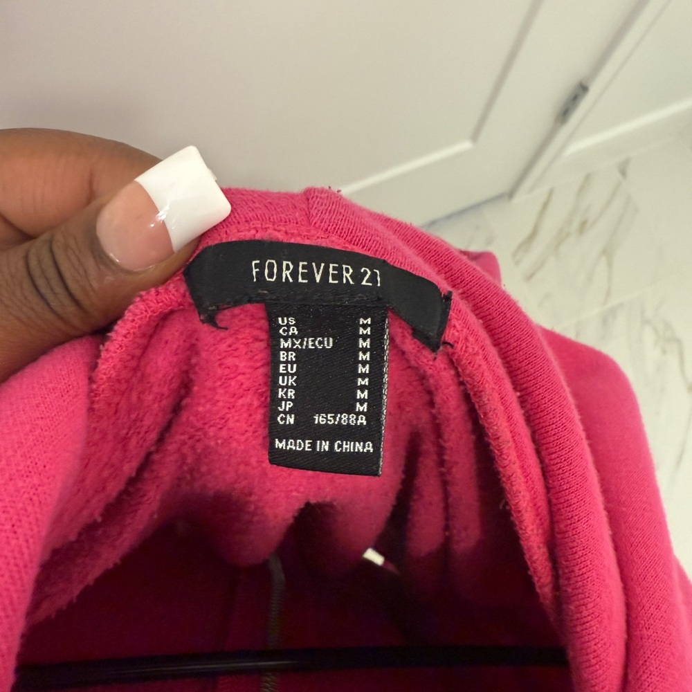 Forever 21 Pink Fleece Jacket Vibrant and Cozy